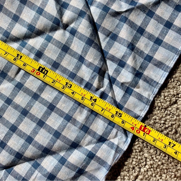 Pocket Square, Blue and White Gingham - Picture 4 of 5
